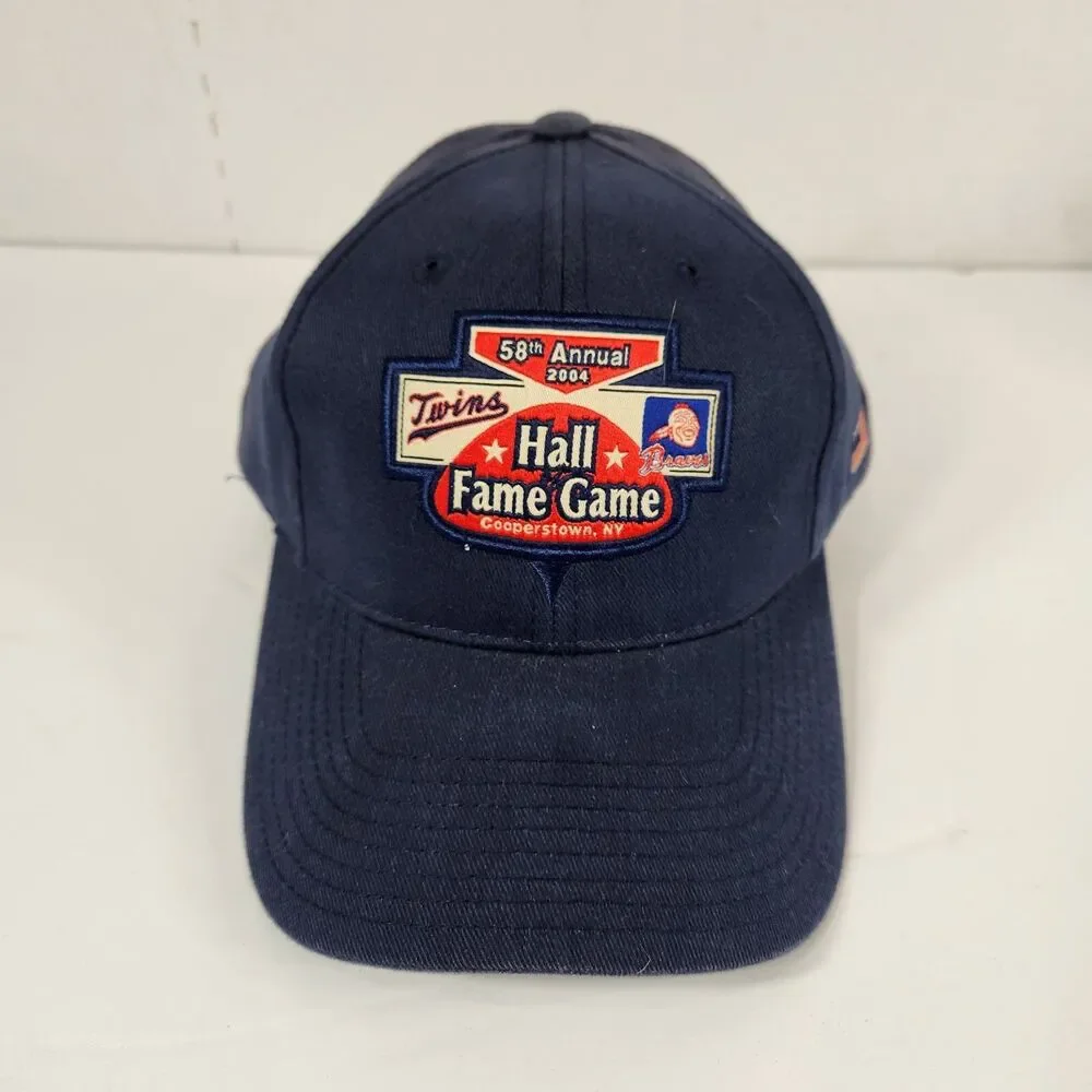 Minnesota Twins Atlanta Braves 2004 Hall Of Fame Game Baseball Cap Hat MLB USA